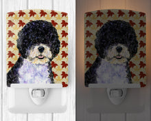 Load image into Gallery viewer, Portuguese Water Dog Fall Leaves Portrait Ceramic Night Light SS4366CNL