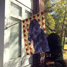 Load image into Gallery viewer, Briard Fall Leaves Portrait Flag Canvas House Size