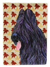 Load image into Gallery viewer, Briard Fall Leaves Portrait Flag Canvas House Size
