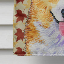 Load image into Gallery viewer, Corgi Fall Leaves Portrait Flag Canvas House Size