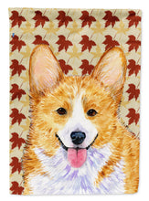 Load image into Gallery viewer, Corgi Fall Leaves Portrait Garden Flag – Decorative Outdoor Yard Flag