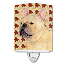 Load image into Gallery viewer, French Bulldog Fall Leaves Portrait Ceramic Night Light SS4371CNL