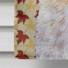 Load image into Gallery viewer, Maltese Fall Leaves Portrait Flag Canvas House Size