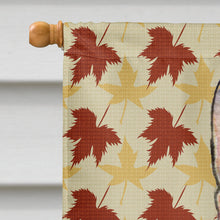 Load image into Gallery viewer, Rat Terrier Fall Leaves Portrait Flag Canvas House Size