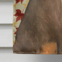 Load image into Gallery viewer, Doberman Fall Leaves Portrait Flag Canvas House Size