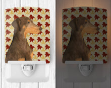 Load image into Gallery viewer, Doberman Fall Leaves Portrait Ceramic Night Light SS4377CNL
