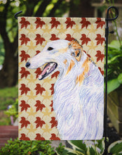 Load image into Gallery viewer, Borzoi Fall Leaves Portrait Garden Flag – Decorative Outdoor Yard Flag