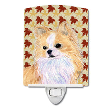 Load image into Gallery viewer, Chihuahua Fall Leaves Portrait Ceramic Night Light SS4383CNL