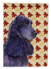 Load image into Gallery viewer, Cocker Spaniel Fall Leaves Portrait Flag Canvas House Size