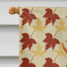 Load image into Gallery viewer, Min Pin Fall Leaves Portrait Flag Canvas House Size