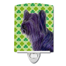 Load image into Gallery viewer, Skye Terrier St. Patrick's Day Shamrock Portrait Ceramic Night Light SS4394CNL
