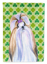 Load image into Gallery viewer, Shih Tzu St. Patrick's Day Shamrock Portrait Flag Canvas House Size