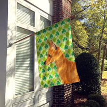Load image into Gallery viewer, Min Pin St. Patrick's Day Shamrock Portrait Flag Canvas House Size