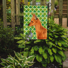 Load image into Gallery viewer, Min Pin St. Patrick's Day Shamrock Portrait Garden Flag – Decorative Outdoor Yard Flag