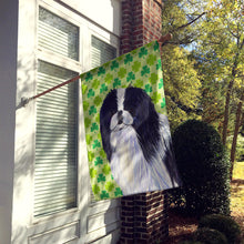 Load image into Gallery viewer, Japanese Chin St. Patrick's Day Shamrock Portrait Flag Canvas House Size
