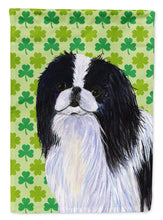 Load image into Gallery viewer, Japanese Chin St. Patrick's Day Shamrock Portrait Flag Canvas House Size