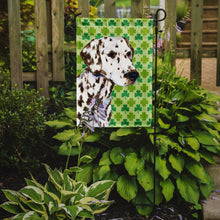 Load image into Gallery viewer, Dalmatian St. Patrick's Day Shamrock Portrait Garden Flag – Decorative Outdoor Yard Flag