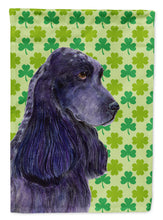 Load image into Gallery viewer, Cocker Spaniel St. Patrick's Day Shamrock Portrait Flag Canvas House Size