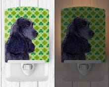 Load image into Gallery viewer, Cocker Spaniel St. Patrick's Day Shamrock Portrait Ceramic Night Light SS4402CNL