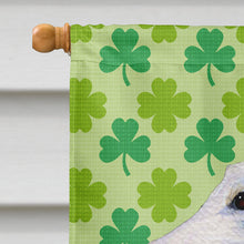 Load image into Gallery viewer, Borzoi St. Patrick's Day Shamrock Portrait Flag Canvas House Size