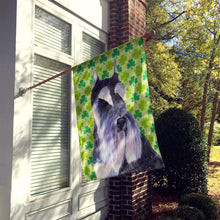 Load image into Gallery viewer, Schnauzer St. Patrick's Day Shamrock Portrait Flag Canvas House Size