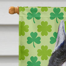 Load image into Gallery viewer, Schnauzer St. Patrick's Day Shamrock Portrait Flag Canvas House Size