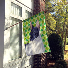 Load image into Gallery viewer, Rat Terrier St. Patrick's Day Shamrock Portrait Flag Canvas House Size