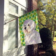 Load image into Gallery viewer, Maltese St. Patrick's Day Shamrock Portrait Flag Canvas House Size