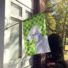 Load image into Gallery viewer, Bedlington Terrier St. Patrick's Day Shamrock Portrait Flag Canvas House Size