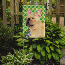 Load image into Gallery viewer, French Bulldog St. Patrick's Day Shamrock Portrait Garden Flag – Decorative Outdoor Yard Flag