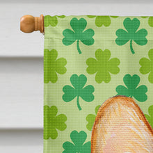 Load image into Gallery viewer, Corgi St. Patrick's Day Shamrock Portrait Flag Canvas House Size