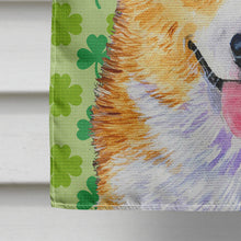 Load image into Gallery viewer, Corgi St. Patrick's Day Shamrock Portrait Flag Canvas House Size
