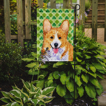 Load image into Gallery viewer, Corgi St. Patrick's Day Shamrock Portrait Garden Flag – Decorative Outdoor Yard Flag