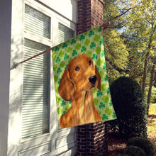Load image into Gallery viewer, Dachshund St. Patrick's Day Shamrock Portrait Flag Canvas House Size