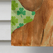Load image into Gallery viewer, Dachshund St. Patrick's Day Shamrock Portrait Flag Canvas House Size