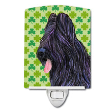 Load image into Gallery viewer, Briard St. Patrick's Day Shamrock Portrait Ceramic Night Light SS4420CNL