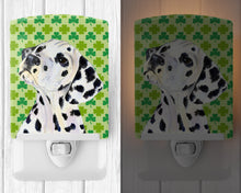 Load image into Gallery viewer, Dalmatian St. Patrick's Day Shamrock Portrait Ceramic Night Light SS4423CNL