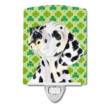 Load image into Gallery viewer, Dalmatian St. Patrick's Day Shamrock Portrait Ceramic Night Light SS4423CNL