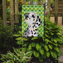 Load image into Gallery viewer, Dalmatian St. Patrick's Day Shamrock Portrait Garden Flag – Decorative Outdoor Yard Flag