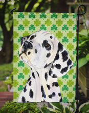 Load image into Gallery viewer, Dalmatian St. Patrick's Day Shamrock Portrait Garden Flag – Decorative Outdoor Yard Flag