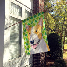 Load image into Gallery viewer, Bull Terrier St. Patrick's Day Shamrock Portrait Flag Canvas House Size