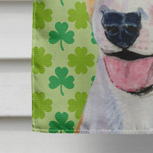 Load image into Gallery viewer, Bull Terrier St. Patrick's Day Shamrock Portrait Flag Canvas House Size