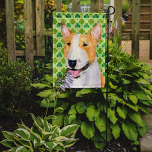 Load image into Gallery viewer, Bull Terrier St. Patrick's Day Shamrock Portrait Garden Flag – Decorative Outdoor Yard Flag