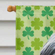Load image into Gallery viewer, Bearded Collie St. Patrick's Day Shamrock Portrait Flag Canvas House Size