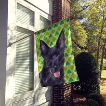 Load image into Gallery viewer, Australian Kelpie St. Patrick's Day Shamrock Portrait Flag Canvas House Size