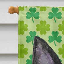 Load image into Gallery viewer, Australian Kelpie St. Patrick's Day Shamrock Portrait Flag Canvas House Size