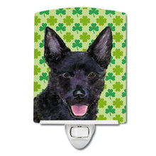 Load image into Gallery viewer, Australian Kelpie St. Patrick's Day Shamrock Portrait Ceramic Night Light SS4429CNL