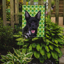 Load image into Gallery viewer, Australian Kelpie St. Patrick's Day Shamrock Portrait Garden Flag – Decorative Outdoor Yard Flag