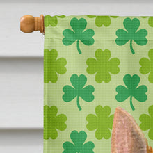 Load image into Gallery viewer, Norwich Terrier St. Patrick's Day Shamrock Portrait Flag Canvas House Size