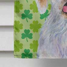 Load image into Gallery viewer, Clumber Spaniel St. Patrick's Day Shamrock Portrait Flag Canvas House Size
